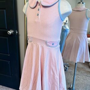 Serendipity Shrimp & Grits Pink Gingham Dress Girls L 7/8 Easter Spring